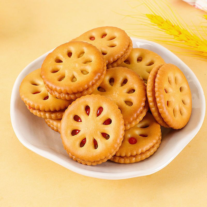 真好意果酱夹心饼干整箱儿童休闲网红零食早餐饼干代餐300g