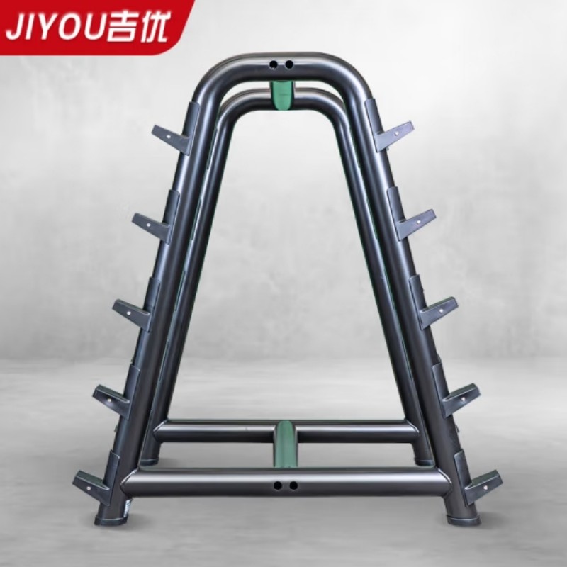 吉优JY-F65商用杠铃架固定杠铃一体式架健身房专用高清大图