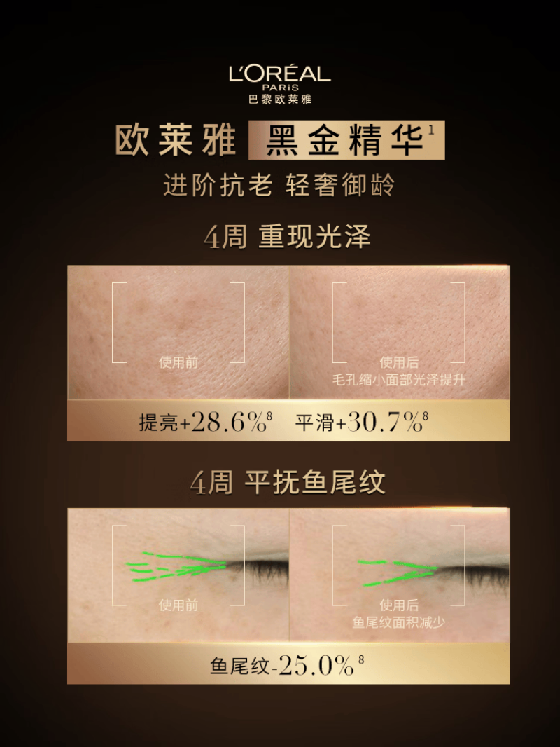 欧莱雅黑金精华 30ml高清大图