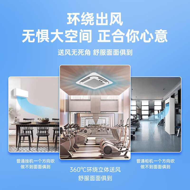 TCL中央空调商用6匹单冷天花机 吸顶空调天井机嵌入机吸顶式嵌入式吊顶机6P商铺办公室商用空调KF-140Q