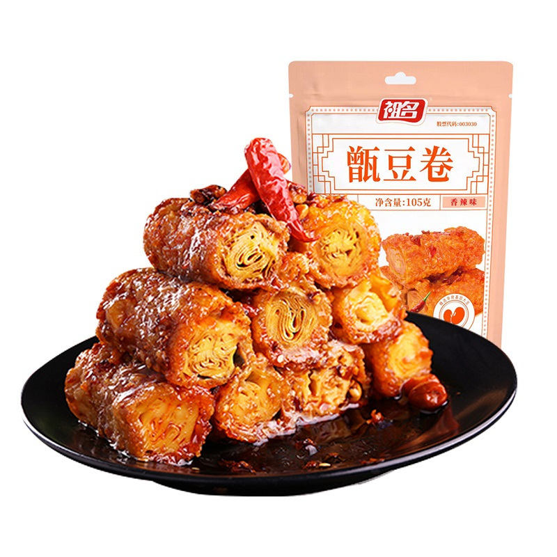 祖名香辣味甑豆卷105g-jh