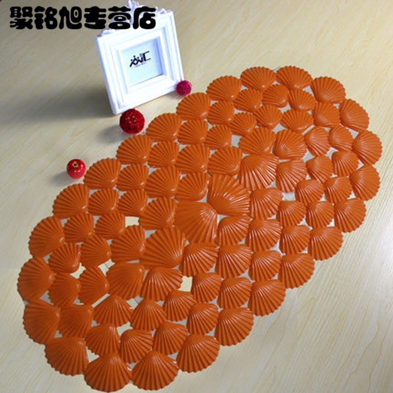 简约现代儿童浴室防滑垫贝壳卫浴垫浴缸洗澡脚垫卫生间洗手间地垫吸盘多功能时尚创意生活日用浴室用品防滑垫