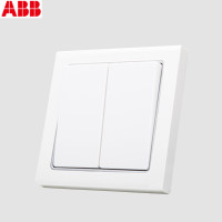 ABB开关插座 德宁雅白 双联/二位/二开单控开关面板86型AN102