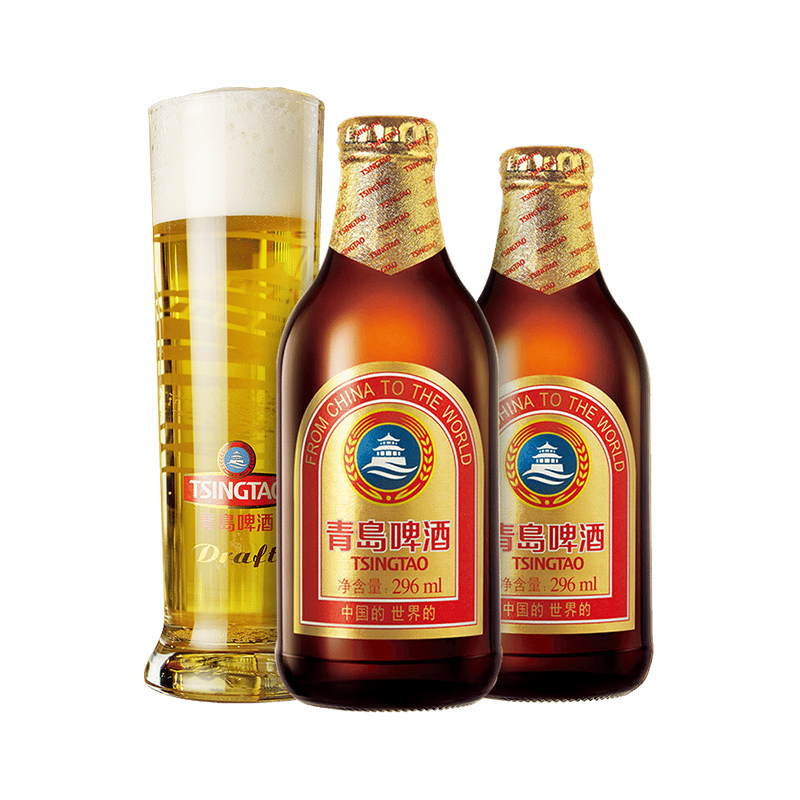 青岛啤酒(TSINGTAO)小棕金 11度 296ml*24瓶(HY)