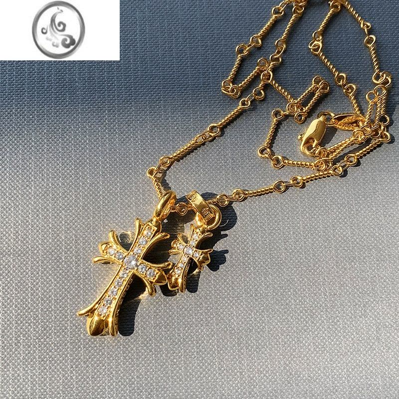 JiMiK罗心不掉色项链女轻奢小众高级感欧美吊坠金色锁骨链男潮图片