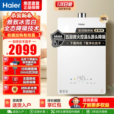 海尔(Haier) 燃气热水器 JSQ31-16KE5FXPGU1