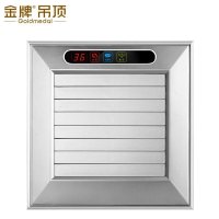 金牌 集成吊顶 凉霸集成吊顶吹风扇厨房卫生间嵌入式冷风扇 摆叶形凉霸 遥控摆页凉霸银色 集成吊顶式 排风扇 吹风 P1