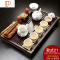 实木旅行茶具家用功夫茶台茶海简约储水托盘迷你小号茶座 国泰家和 黑色小兰香+黑木质西施茶具