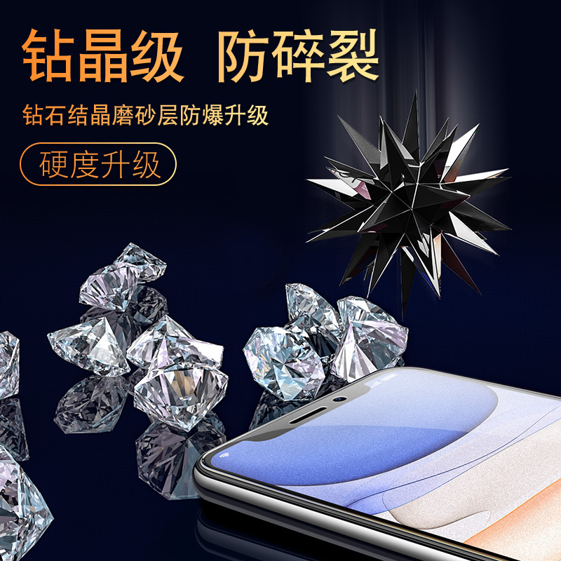 iphone11pro钢化膜苹果11promax磨砂膜max全屏覆盖ipone11pormax游戏专用por防指纹ip全