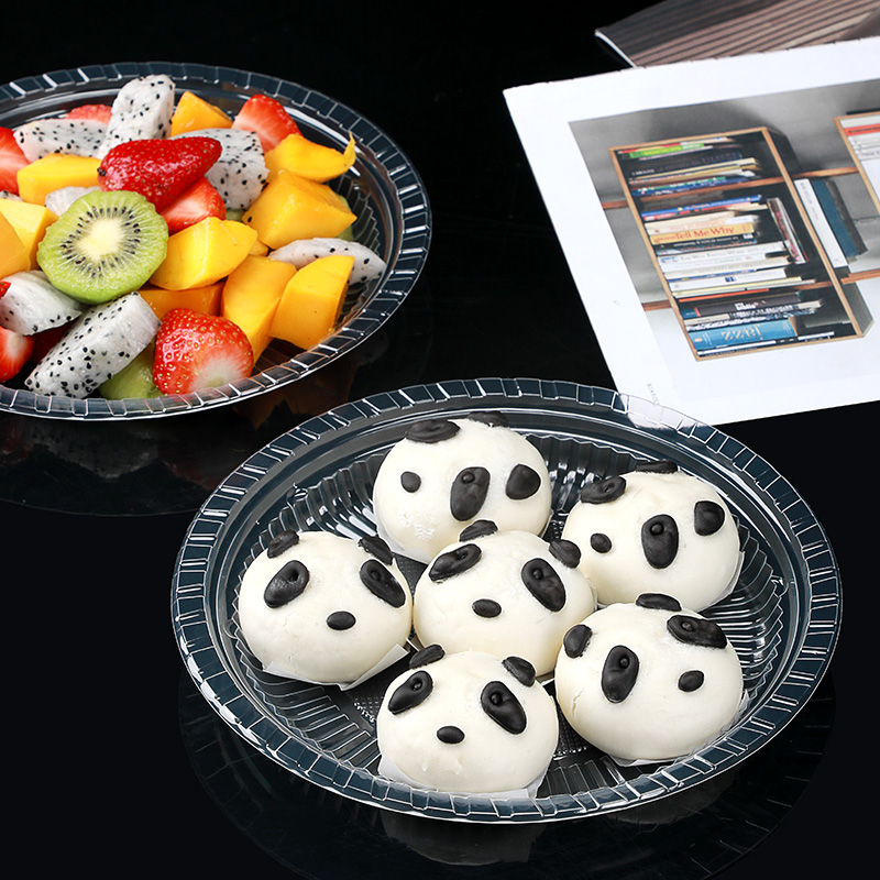 [补贴10%]一次性盘子塑料餐盘耐高温加厚圆盘酒席菜碟家用烧烤野餐餐具商用高清大图