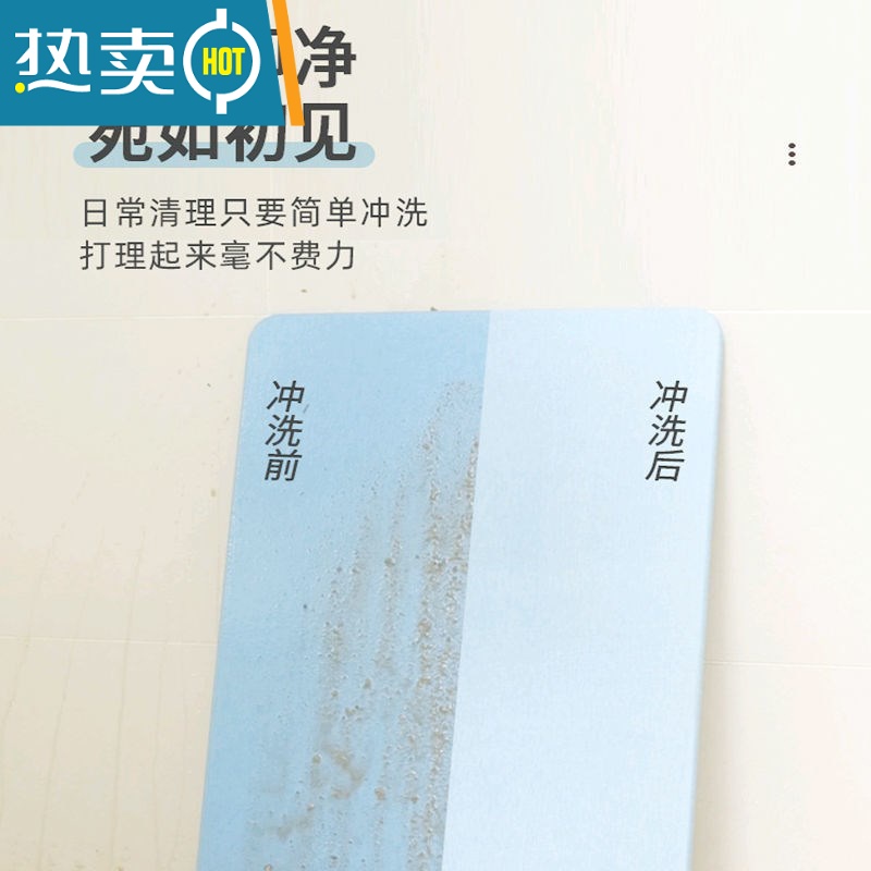 XIANCAI硅藻泥脚垫浴室卫生间速干地垫洗手间门垫防滑吸水地垫厕所硬门垫高清大图
