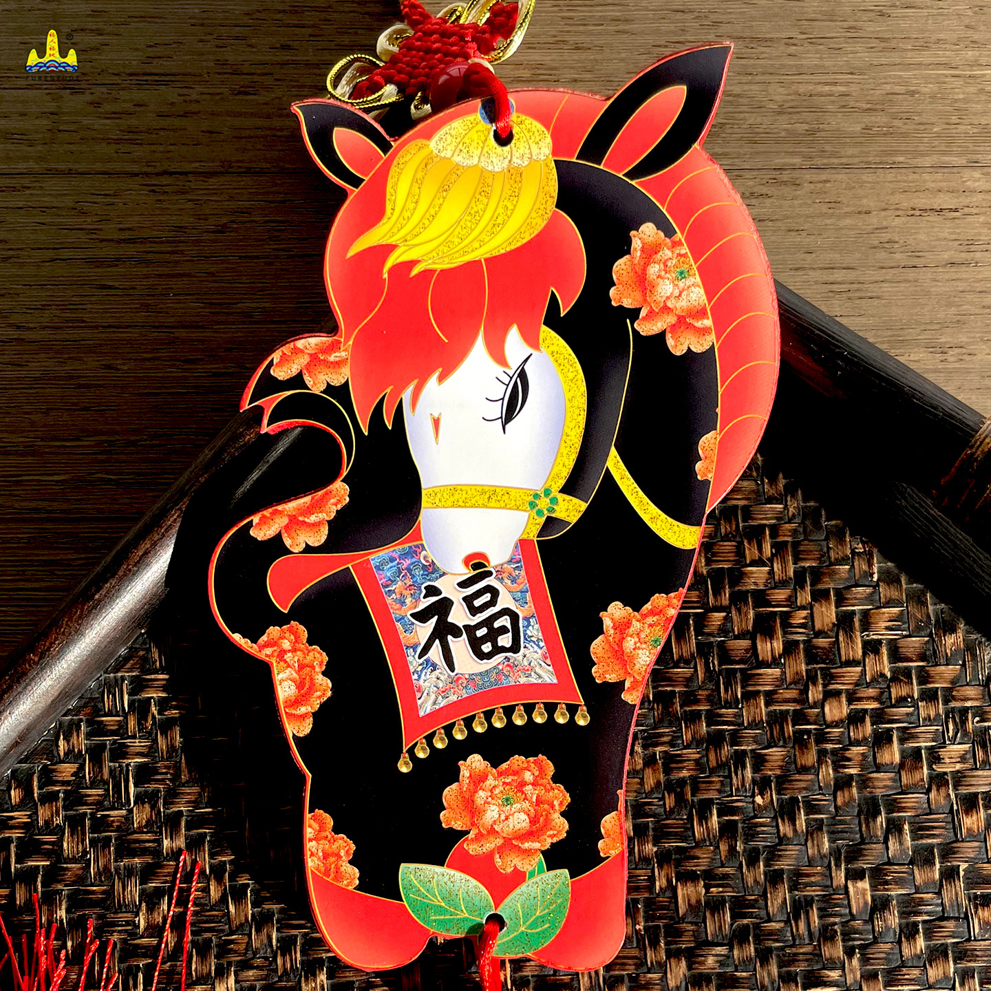 福人福地2026马年春节挂饰玄关客厅电视背景墙面过年装饰挂件创意高清大图