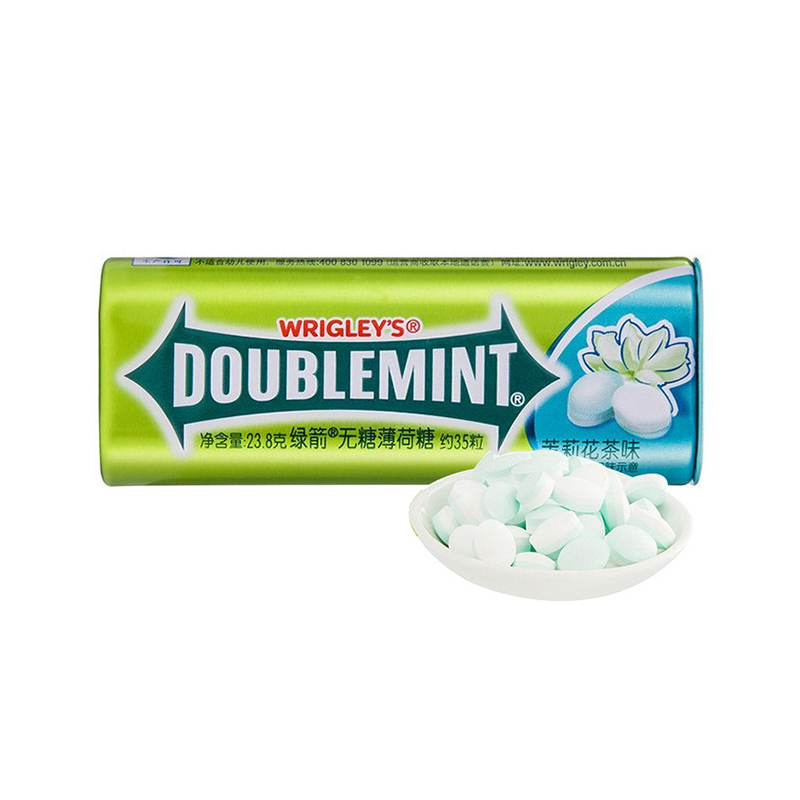 绿箭(DOUBLEMINT) 糖果 茉莉花茶味35粒23.8g