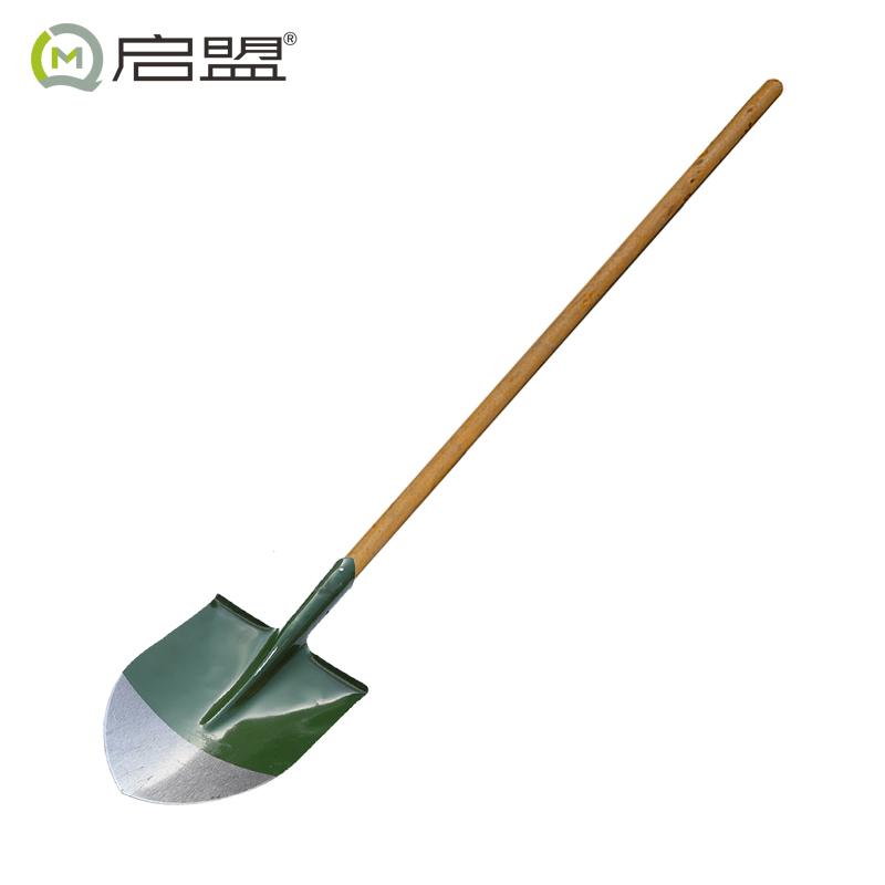 启盟QM-80073铁锹方头锹尖头锹泥锹煤灰锹煤锹带锹柄（大号尖头锹30cm QM-80073）