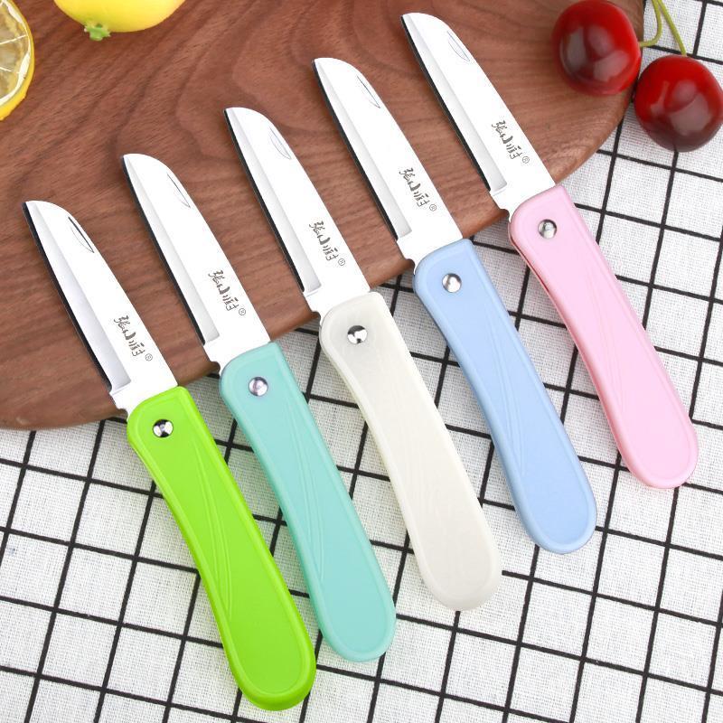 白-单折叠水果刀|折叠水果刀家用便携随身宿舍用学生多功能专业套装