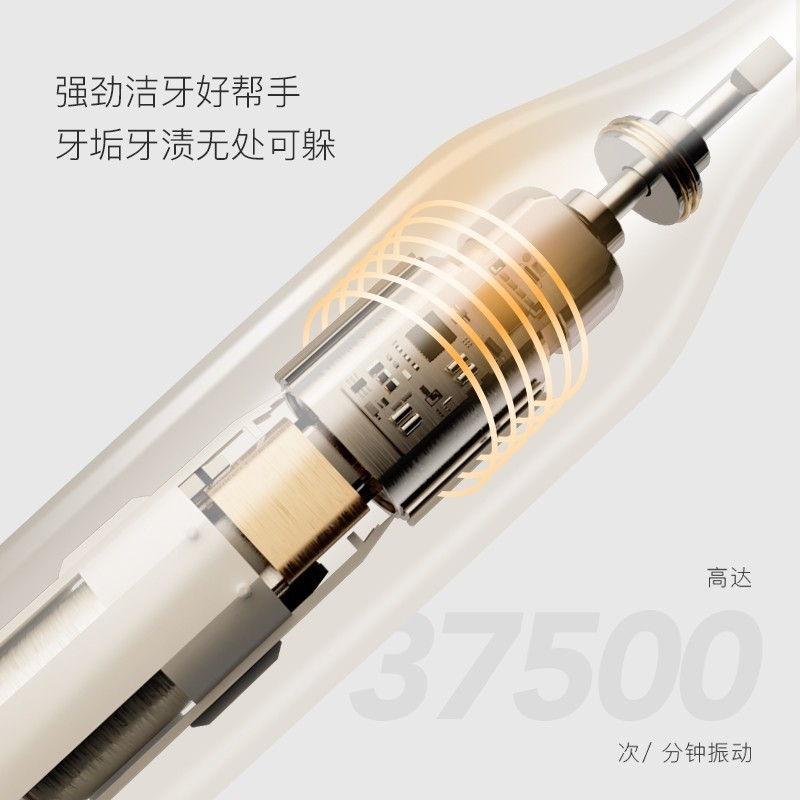 ApiYoo 艾优 P8A 电动牙刷 全自动防水情侣套装节日礼物 大理石白高清大图
