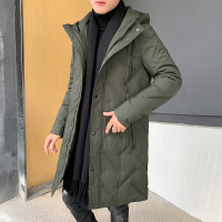 富贵鸟（FUGUINIAO）男士加厚羽绒服中长款韩版时尚青年休闲冬季保暖连帽外套