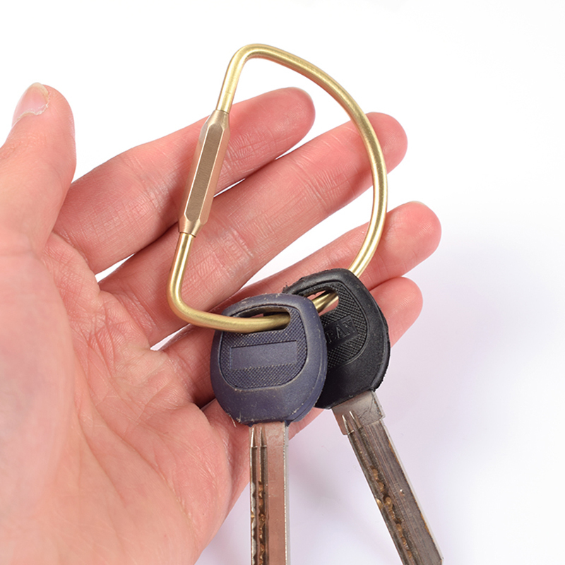 黄铜钥匙扣 黄铜钥匙挂环 男女汽车钥匙扣金属钥匙圈大环 钥匙扣大