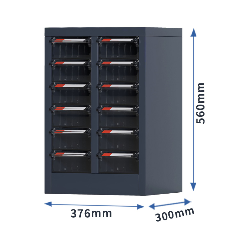 臻远 ZYLJG-W65 零件柜 12抽透明无门大号 376*300*560高清大图