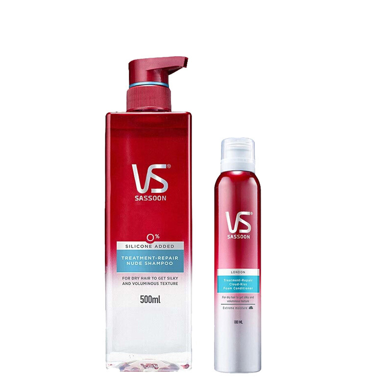 沙宣(VS SASSOON)臻养裸感500ml+泡沫护发素180ml礼盒装 宝洁出品 头皮护理护发素