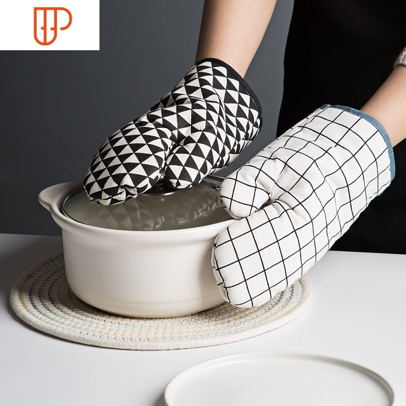 厨房可高温防烫加厚微波炉专用烘焙工具家用防热烤箱手套国泰家和蓝色