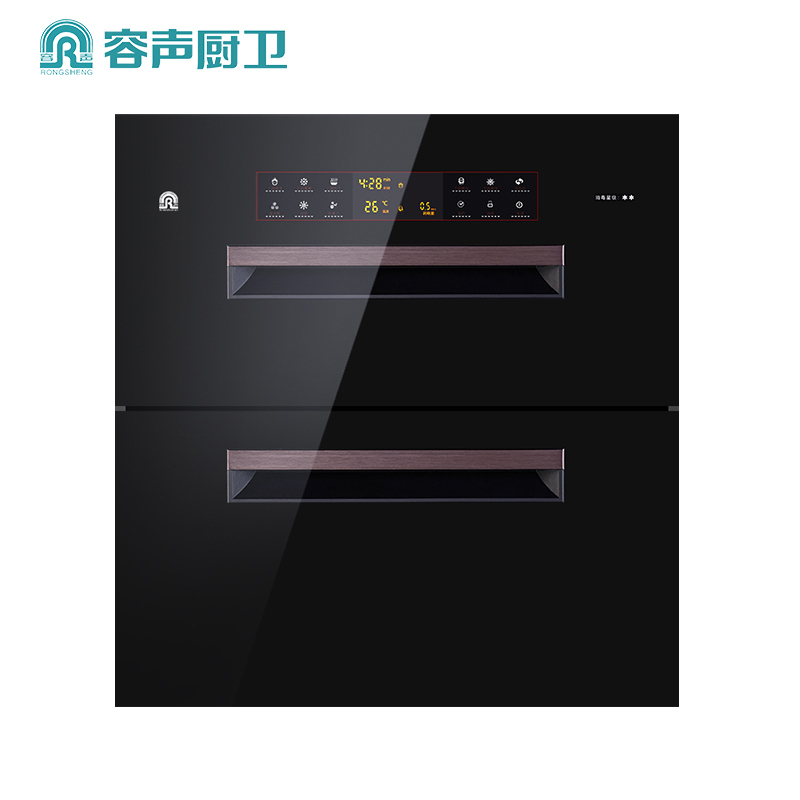 容声(RONGSHENG)RX03D嵌入式消毒柜120L大容量二星级臭氧紫外线高温杀菌不锈钢层架碗筷柜
