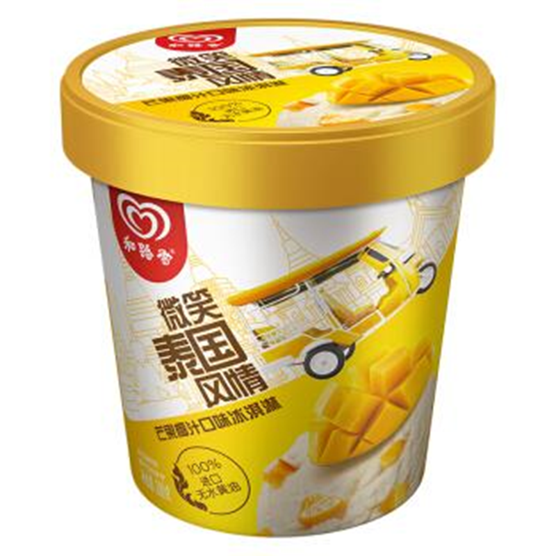 和路雪微笑泰国风情芒果椰汁口味冰淇淋93g