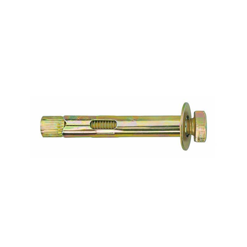 碳钢彩锌膨胀螺丝 爆炸内置式膨胀螺栓拉爆管 M10*120 打孔12MM (100个)