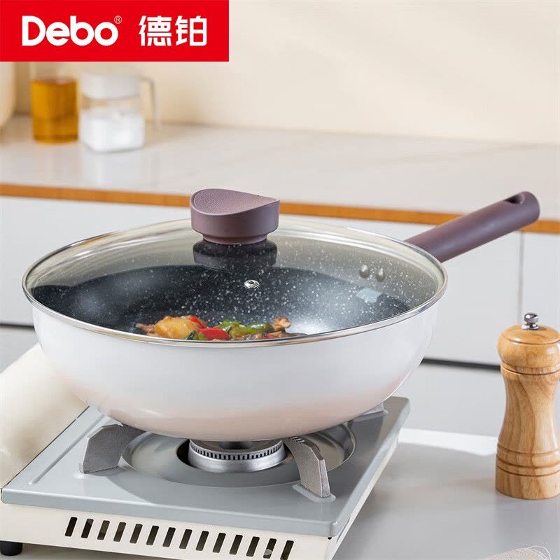 德铂(Debo)卡布奇诺精铁炒锅30cmDEP-950图片