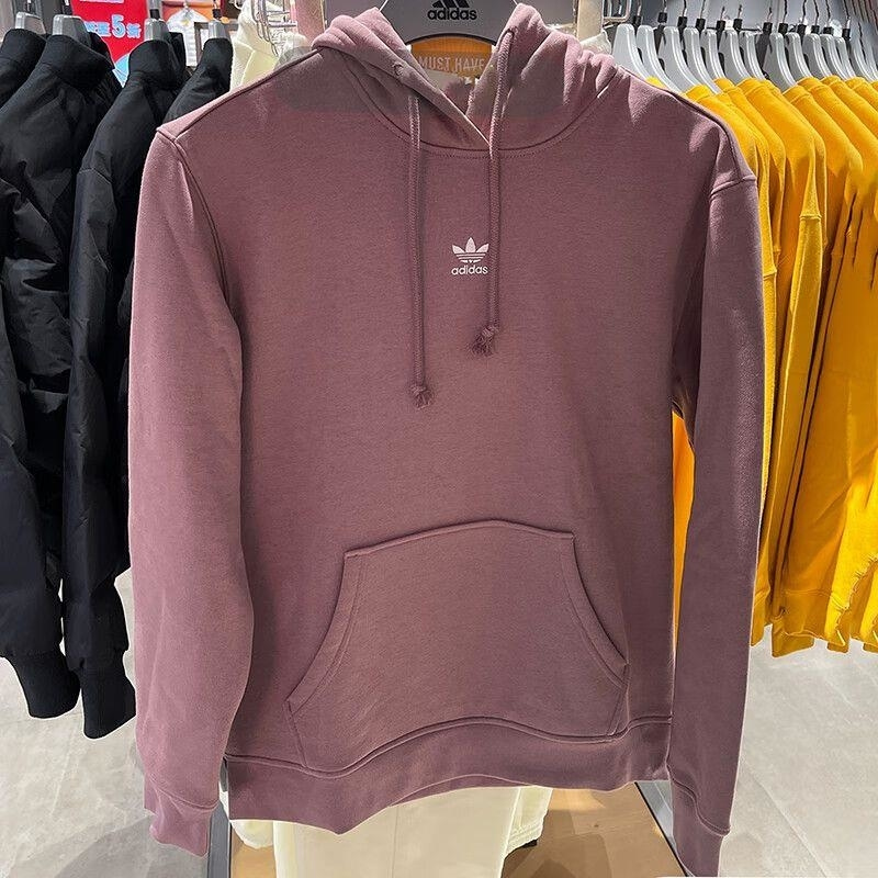 adidas/阿迪达斯卫衣女装新款运动服加绒保暖连帽套头衫 HJ7858 D