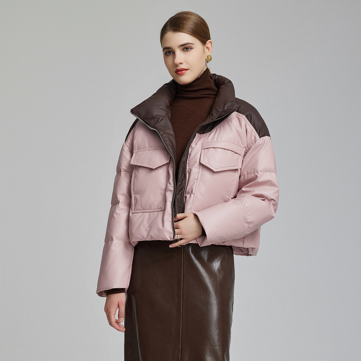 2025年新款棉服女冬短款宽松皮衣潮流外套小个子韩版棉袄时尚棉袄高清大图