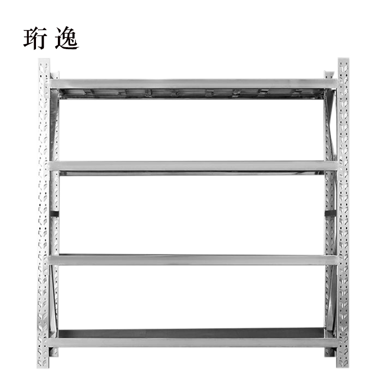 珩逸加厚304不锈钢重型货架商用仓库多层置物架多功能储物架1500*500*2000mm