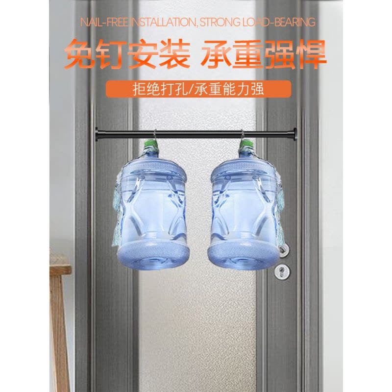美帮汇卫生间伸缩杆免打孔浴帘杆升缩窗帘杆帘杆浴室晾衣杆卧室涨撑杆图片