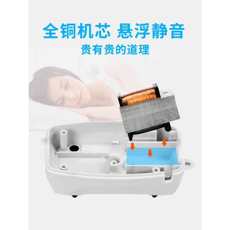 加氧气泵机鱼缸加氧器增氧泵供充打氧机家用棒迷你小型高清大图