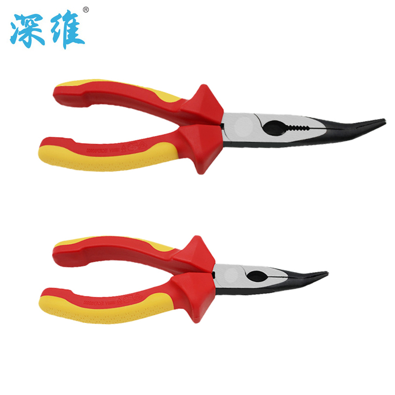 深维(SHEN WEI) SW-1105008 VDE绝缘弯嘴钳8”(210MM)(单位:把)