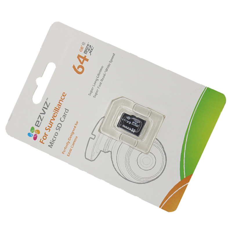 萤石监控摄像头存储卡TF内存卡64G 萤石视频监控专用Micro SD卡