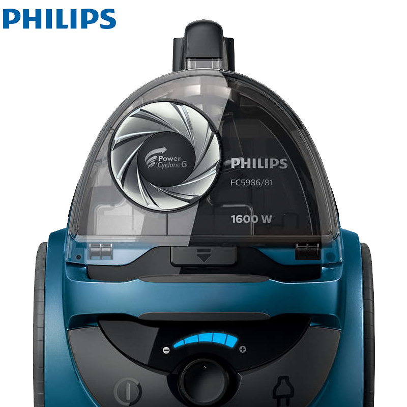 飞利浦(Philips)吸尘器FC5986/81小型家用无尘袋大功率(牛仔蓝)1.5L大容量尘盒/尘桶 地毯式干式