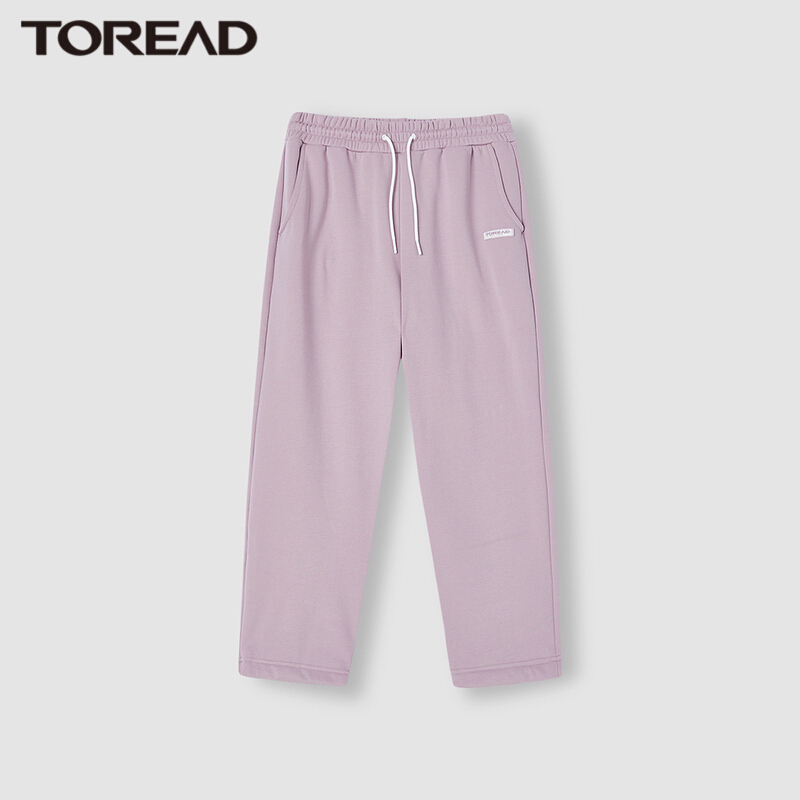 探路者旅行裤户外女士保暖休闲卫裤厚款防风针织符合绒长裤2021秋冬季新款女式户外运动休闲裤