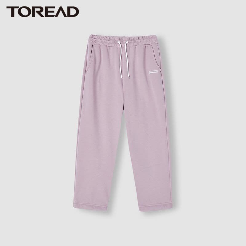 探路者旅行裤户外女士保暖休闲卫裤厚款防风针织符合绒长裤2021秋冬季新款女式户外运动休闲裤图片