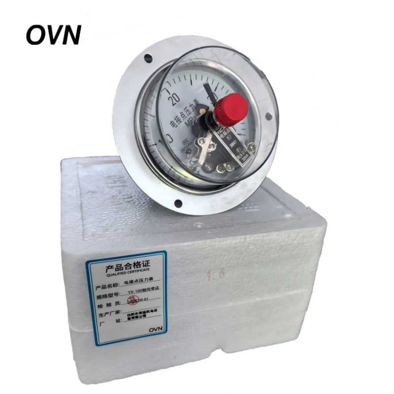 OVN 电接点压力表 YX-100轴向带边 块高清大图