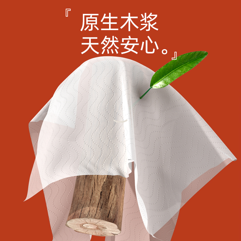 植护悦色橙无芯卷纸100g*10卷整提装13052520101高清大图