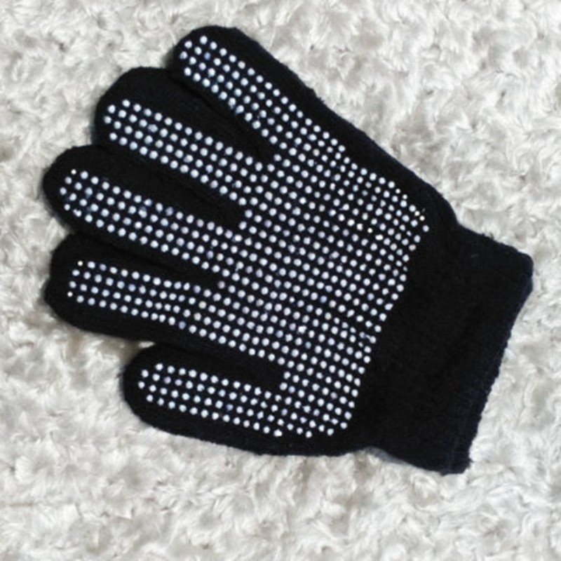 龙云天盾园艺儿童劳保手套防磨小朋友仪表防护棉纱线劳动中小学生表演 10双蓝色点胶手套 幼儿园款2-6岁