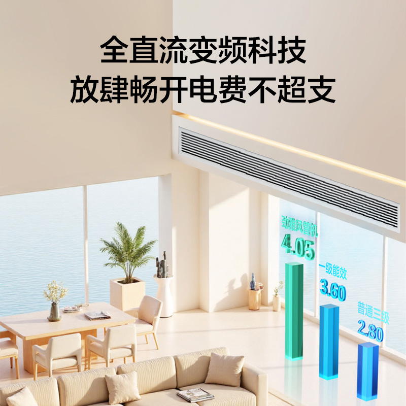 海尔商用 中央空调(Haier)劲雅3匹客厅风管机KFRd-72NW/7AEM81U1智慧舒适风省电新风尚 安装咨询客服高清大图
