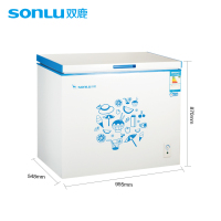 双鹿(SONLU) 212升家用冰柜 冷藏冷冻单温转换 一级能效大冷冻卧式变温 BC/BD-212DT