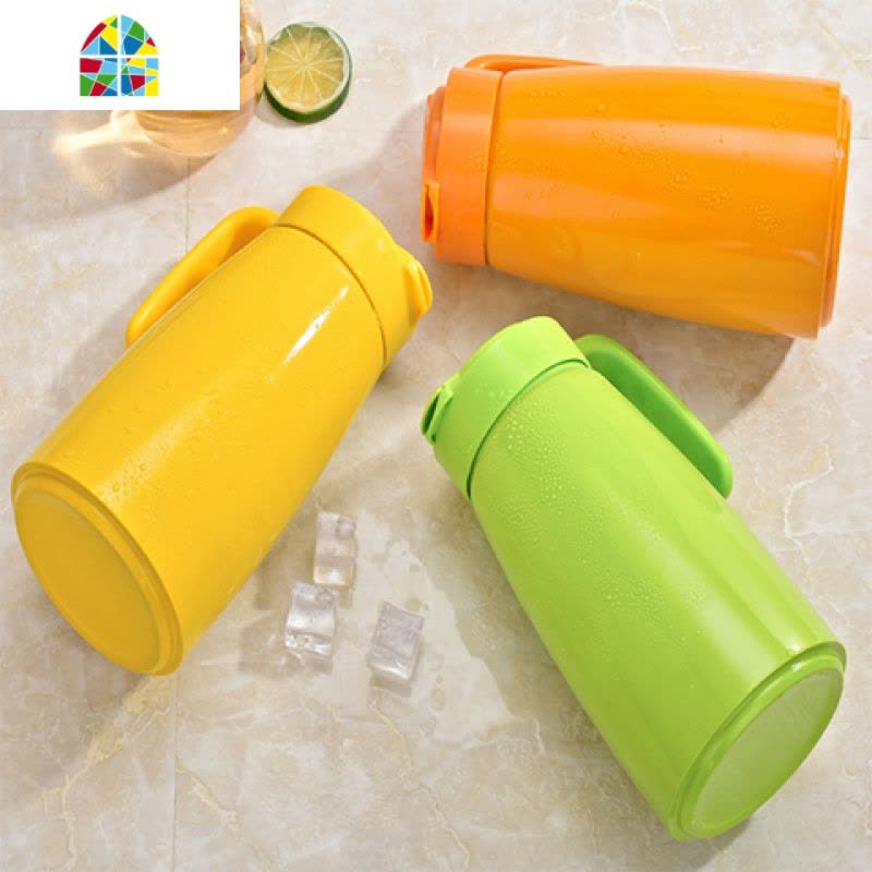 冷水壶不锈钢304加厚家用饮水壶韩式马卡龙色壶学生宿舍凉水壶 FENGHOU 阳光橙彩色304不锈钢水壶图片