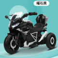 奇客电动车qk-309儿童电动摩托车2-9岁男女学生电玩具车可坐人电瓶童车双电双驱越野摩托车 黑色三轮