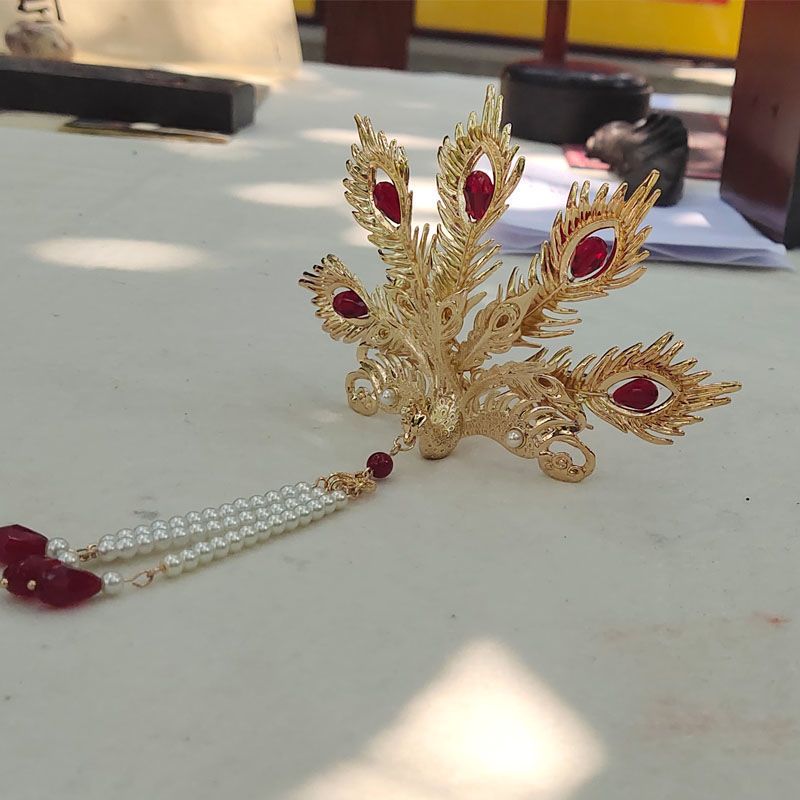 凤兮凤冠汉服发冠古装凤凰头冠明制发饰古典头饰流苏步摇偏头凤凤兮送