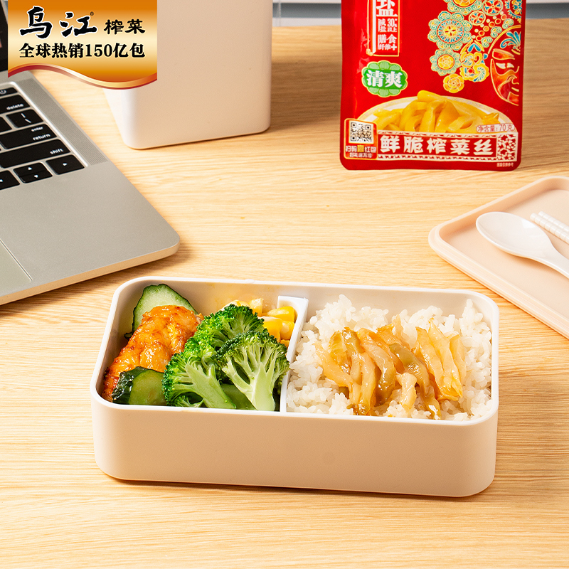 乌江 清爽鲜脆菜丝70g*5 袋装 重庆涪陵榨菜酱菜下饭菜 佐餐拌饭泡面早餐好搭档