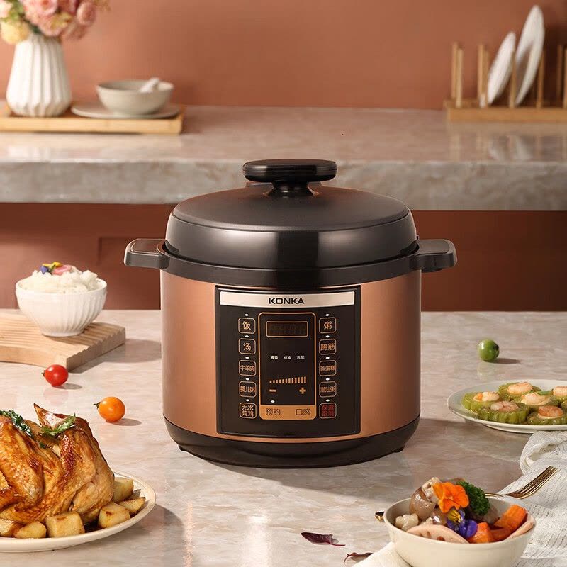 康佳(KONKA) 电压力锅5L家用多功能菜单可预约高压锅KYLG-5001-M(KGYL-5019)图片
