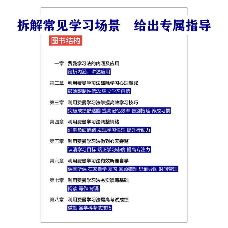 [正版]费曼学习法我就是这样考上清华的 写书哥著学习方法学习高手脑科学学生家长考试方法思维方式书籍高清大图